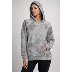 Ampersand Tie Dye Hoodie Sweatshirt‎ XL Grey, Distress, Grunge, punk, Unisex